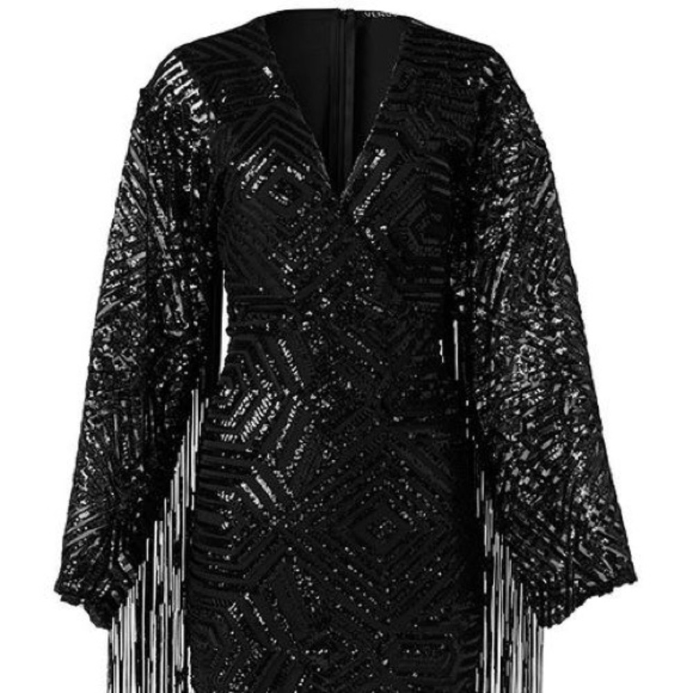 Fringe beaded dress